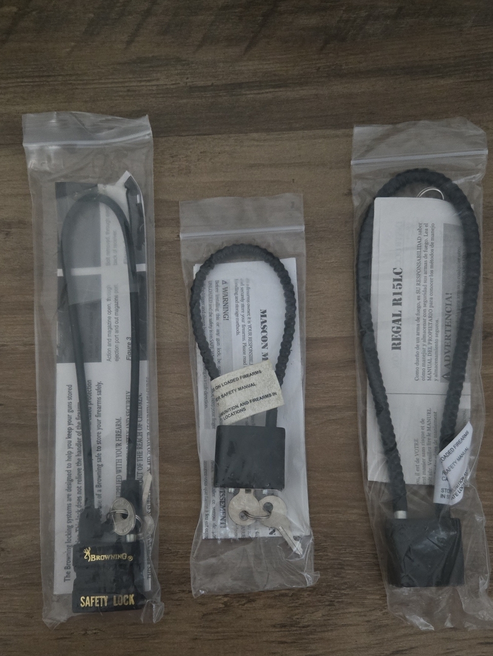 Black Safety Cable Locks - Pack of 3